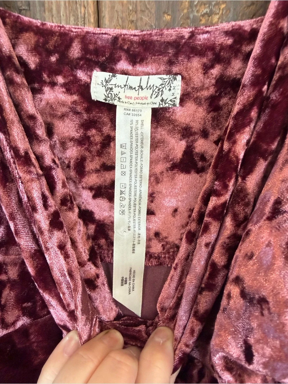 Free People crushed velvet